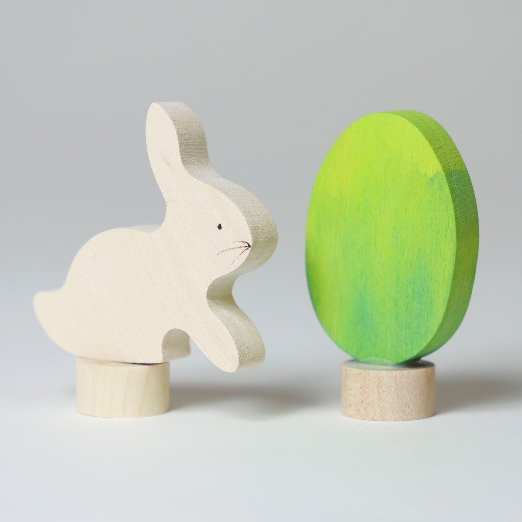 Osterset Hase & Ei Batik grün
