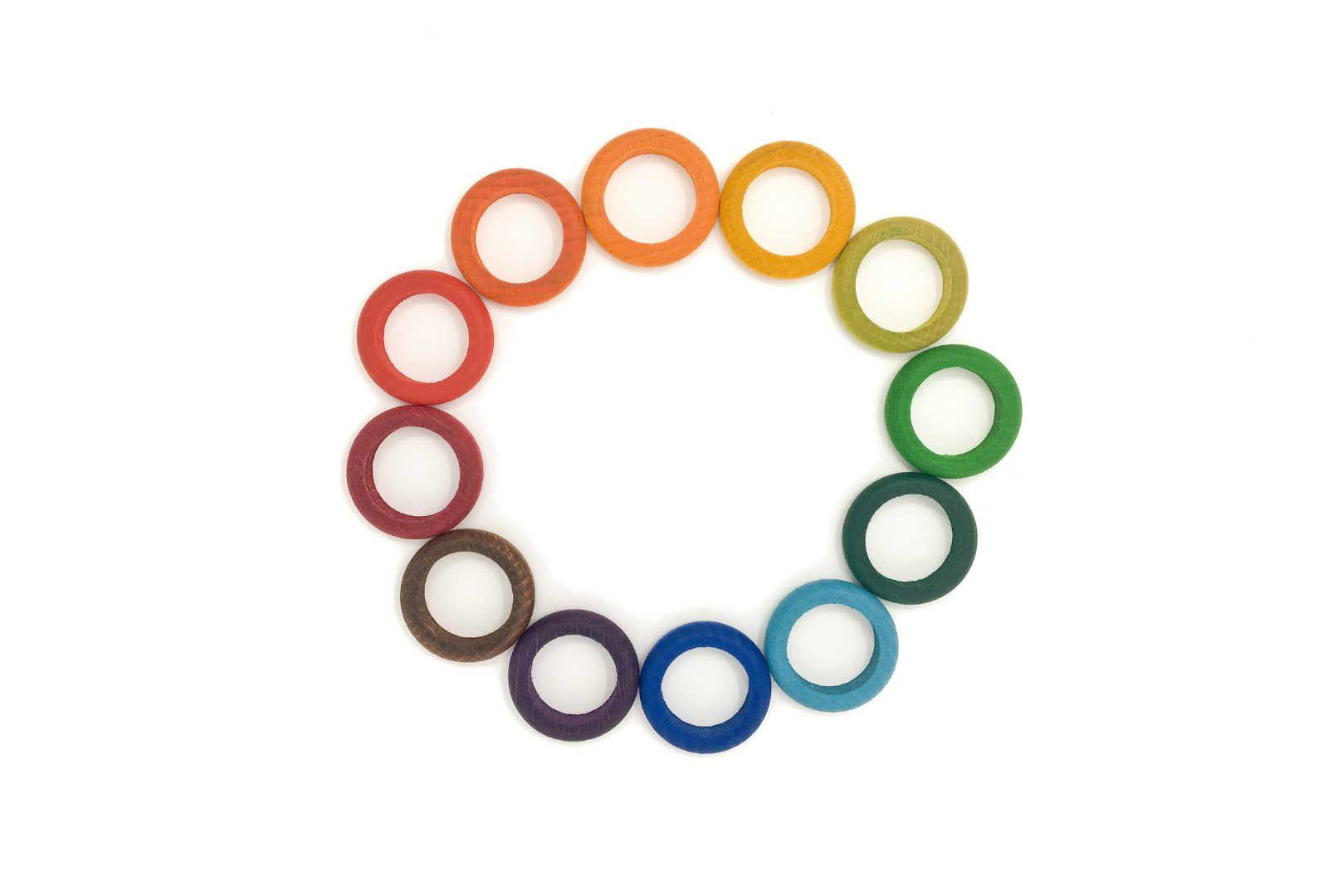 Grapat 4001001 12 Ringe in Regenbogenfarben