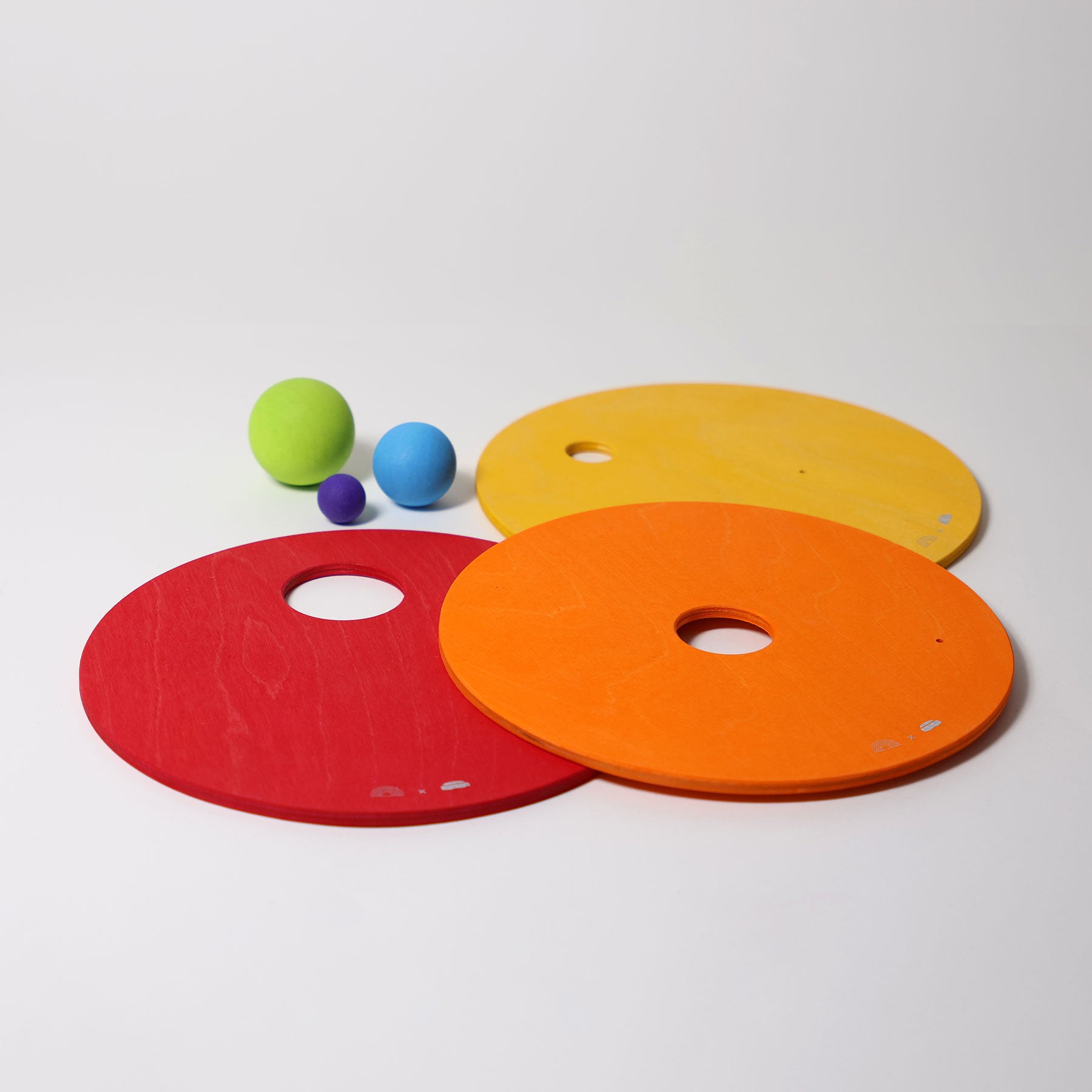 3 Kullerscheiben Warm Rainbow