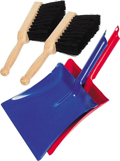 3018701 Kinderkehrschaufel und Kinderbesen rot oder blau