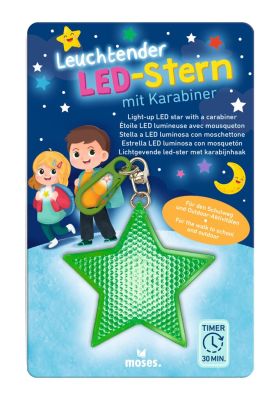 Leuchtender LED-Stern mit Karabiner