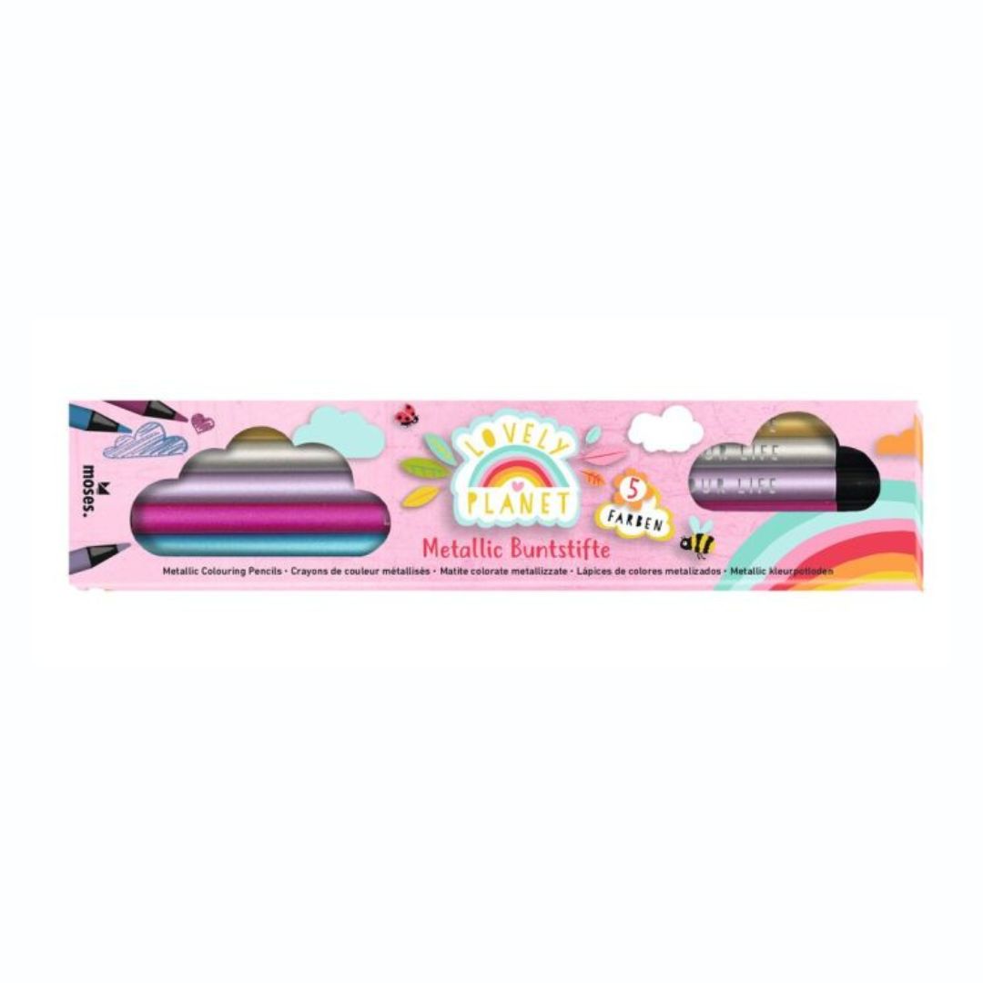 Lovely Planet 5 Buntstifte Neon oder Metallic