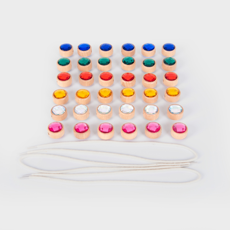 Runde Schmucksteine zum Auffädeln (3+)