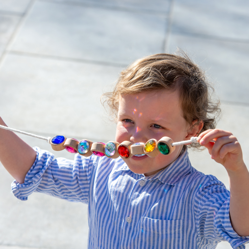 Runde Schmucksteine zum Auffädeln (3+)