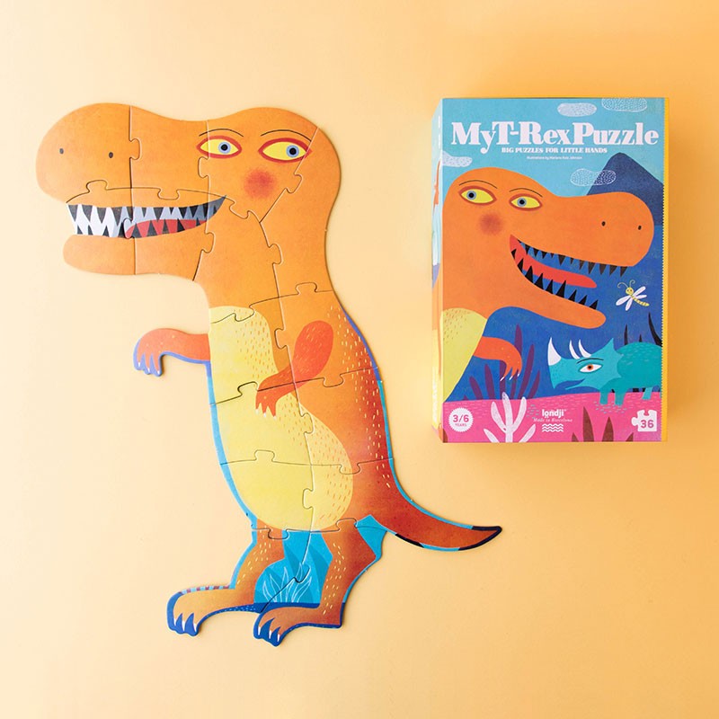 4015003 Londji Puzzle My T-Rex 3-6 Jahre Cover und Dino