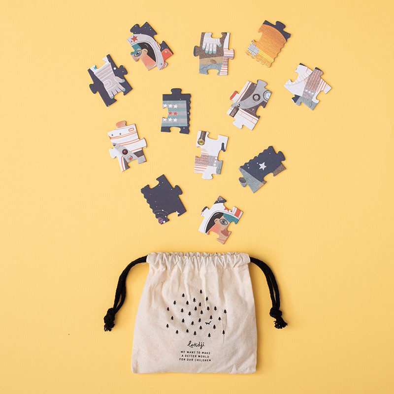 4015007 Londji Pocket Puzzle Astronaut 3-6 Jahre Inh3