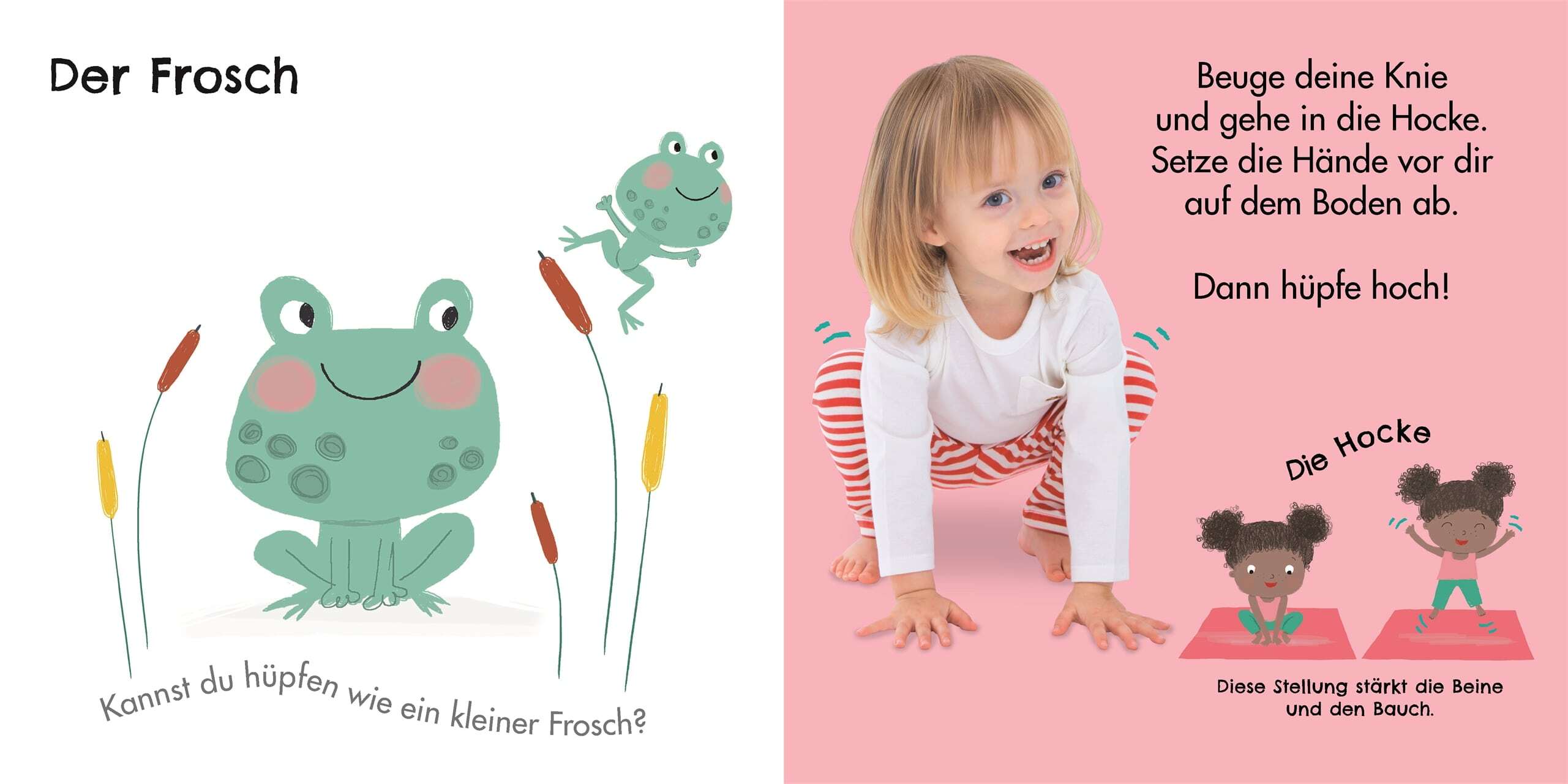 Yoga für Minis Buchseite Frosch