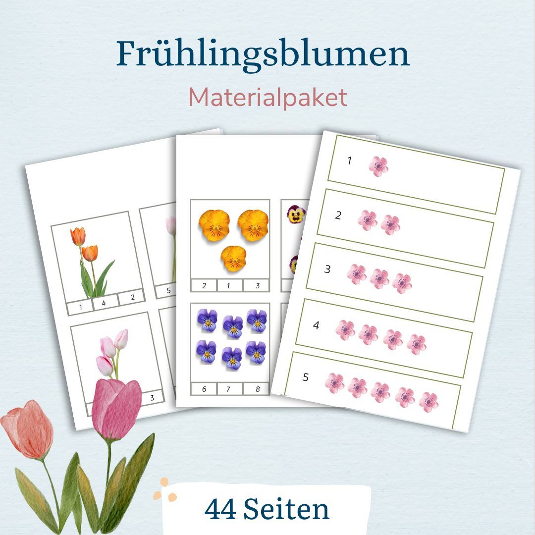 Frühlingsblumen Materialpaket Produktbild 2