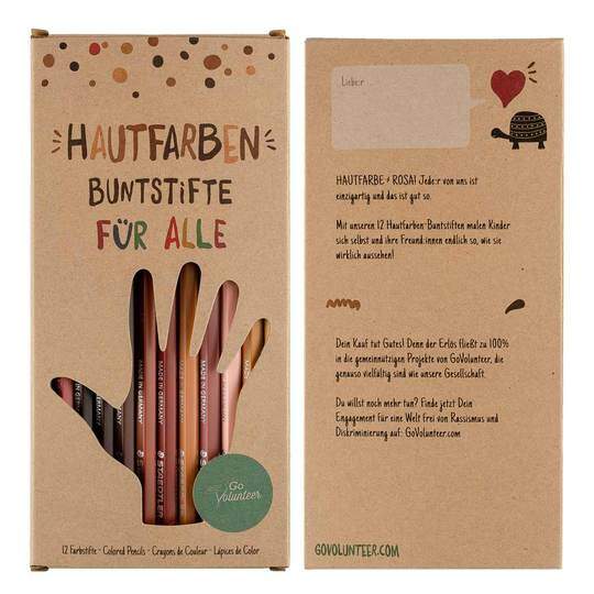 Hautfarbenbuntstifte für Alle