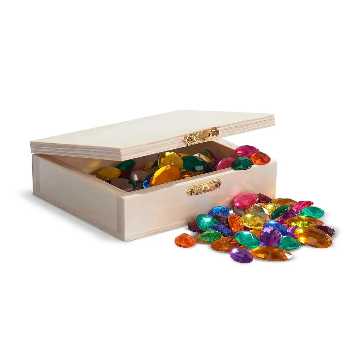 glitzer aufbewahrung Glitzer-Schatz (100 Acrylsteine in Holzbox) – kinderbegeistern