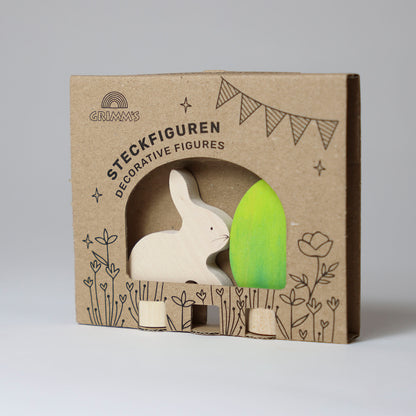 Osterset Hase & Ei Batik grün