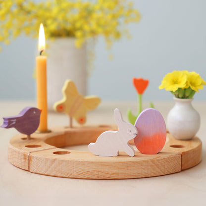 Osterset Hase & Ei Batik orange-lila