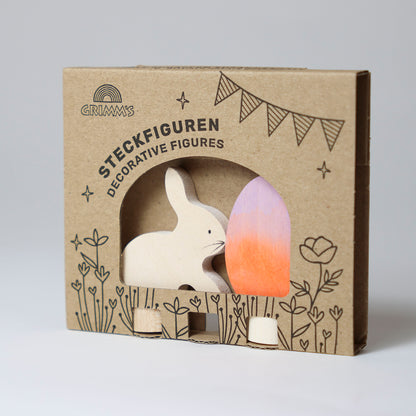 Osterset Hase & Ei Batik orange-lila
