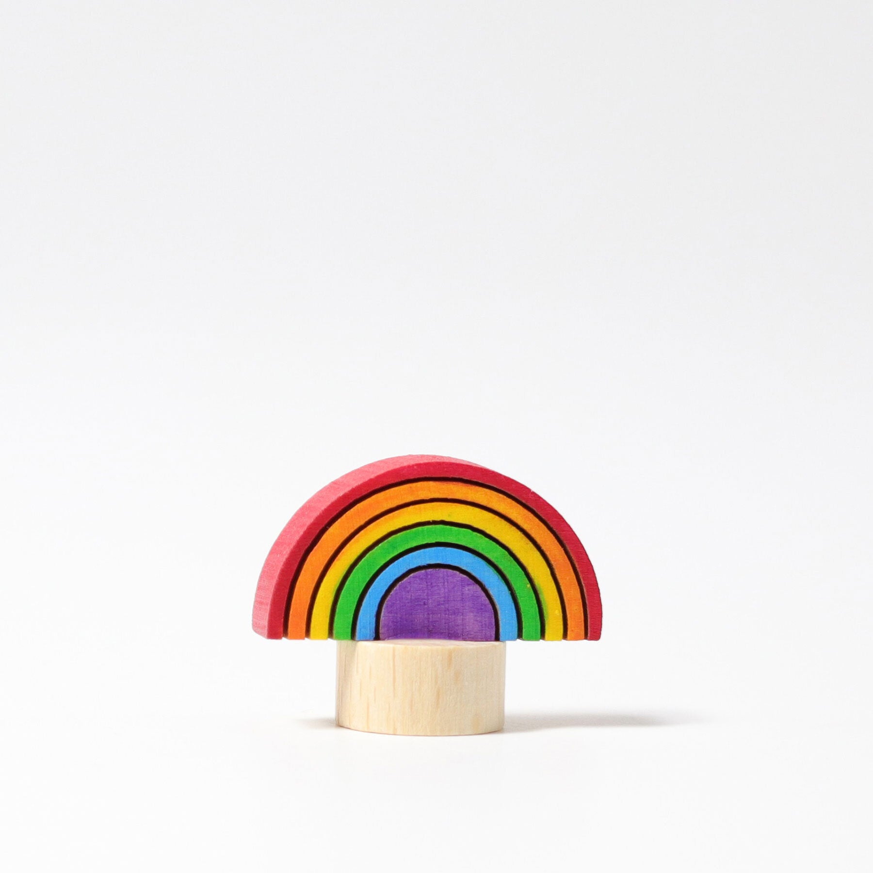 Steckfigur REGENBOGEN von Grimms aus Holz für Geburtstagsring Frühlingsdeko