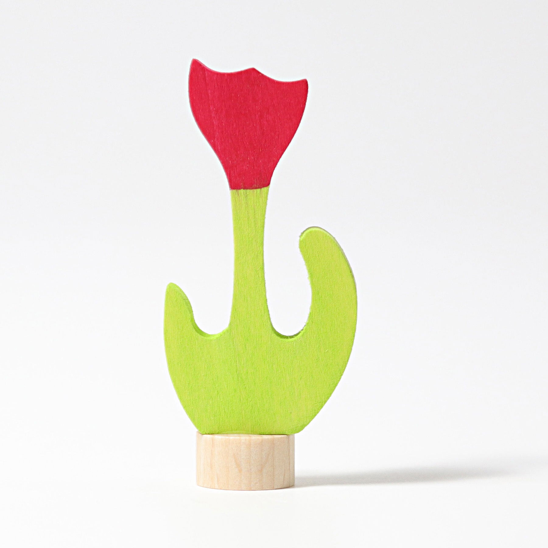 03660_roteSteckfigur ROTE BLUME TULPE von Grimms aus Holz für Geburtstagsring Frühlingsdeko_tulpe