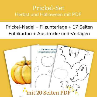 Prickelset für Kinder Herbst und Halloween