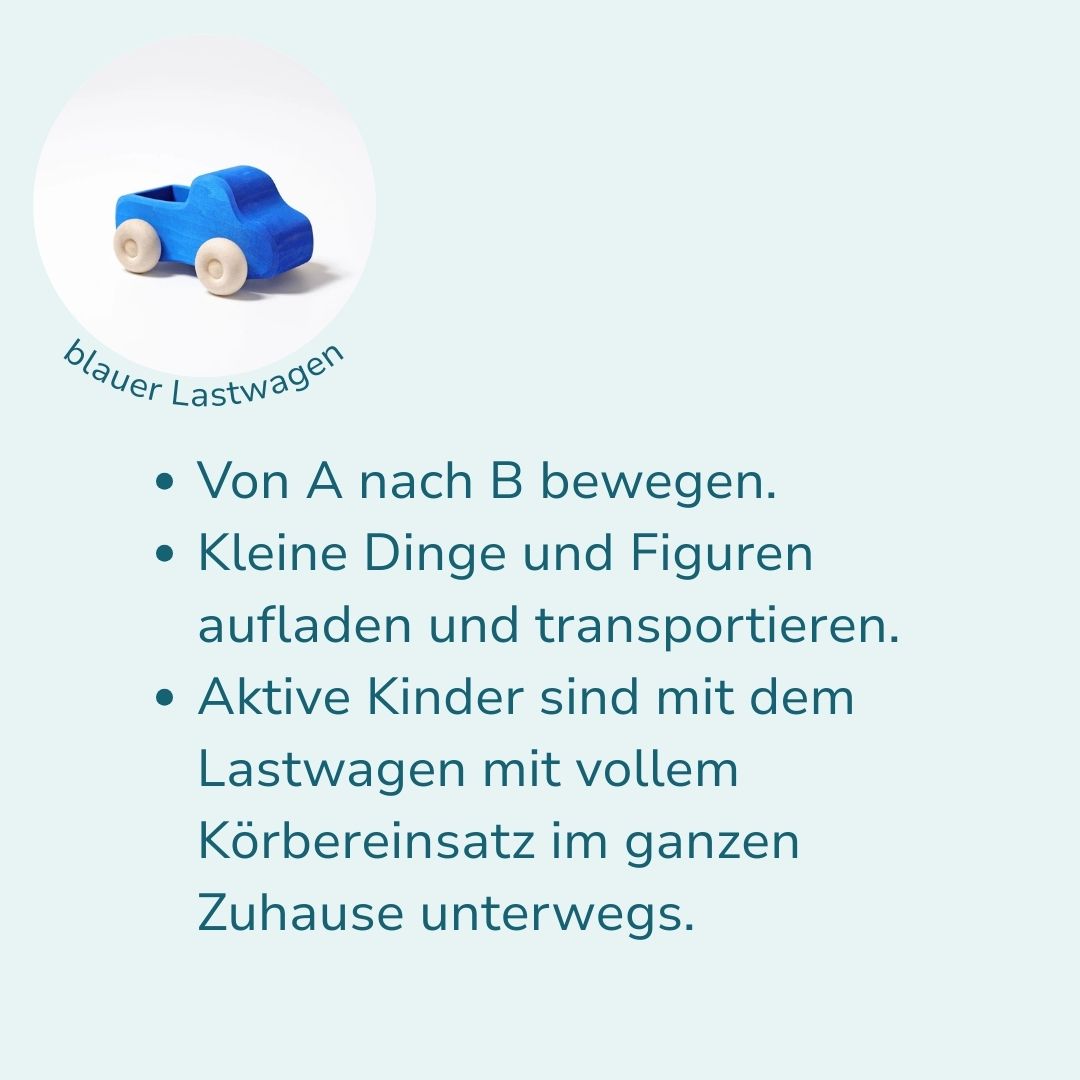 kleiner blauer Lastwagen