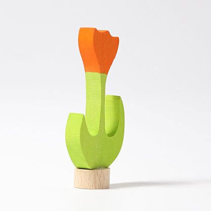 Steckfigur orangene Tulpe
