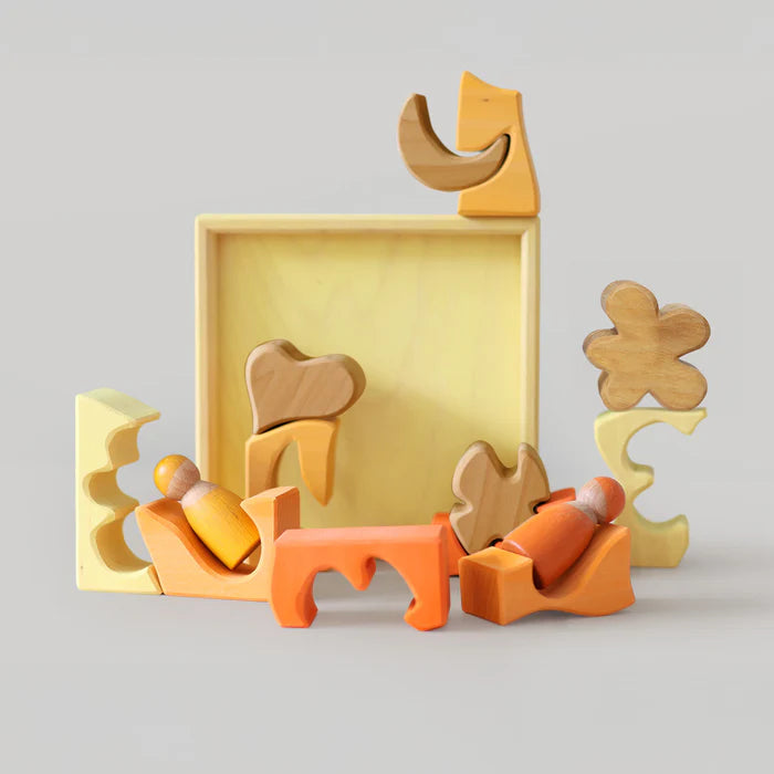 Bauspiel Symbole Gelb