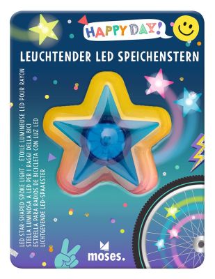 Leuchtende LED Speichensterne Happy Day
