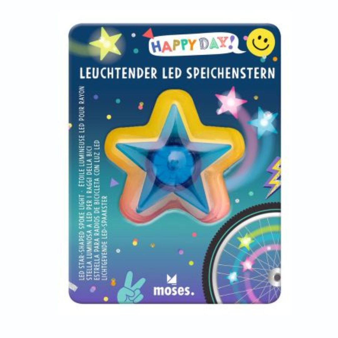 Leuchtende LED Speichensterne Happy Day