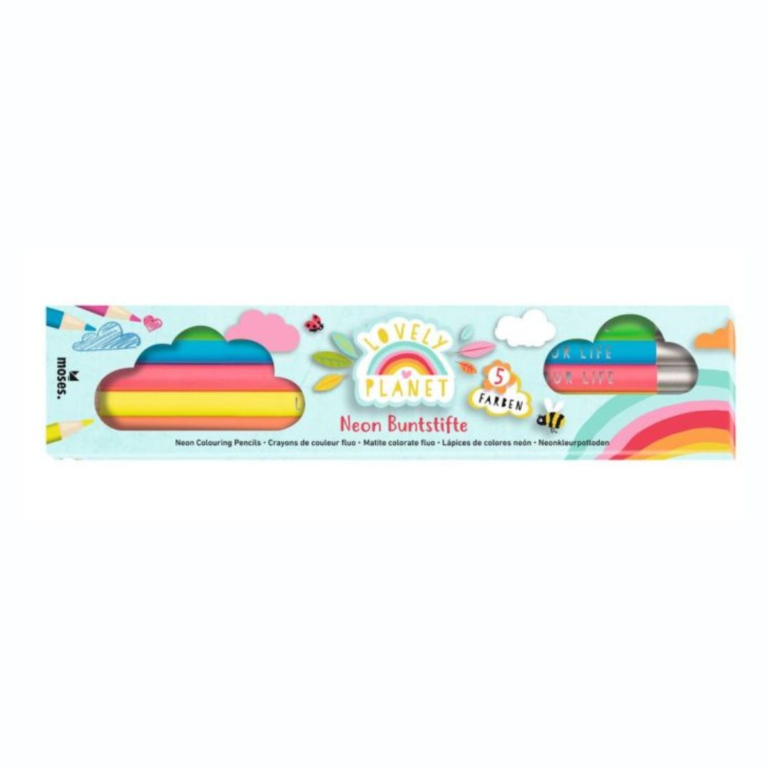 Lovely Planet 5 Buntstifte Neon oder Metallic