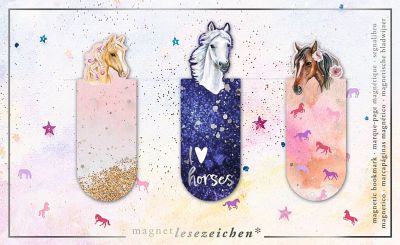 Magnetlesezeichen Monster, Superhelden, Lovely Horses oder Rainbow Love