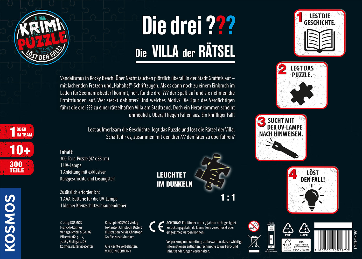 Krimipuzzle Die drei ??? Die Villa der Rätsel