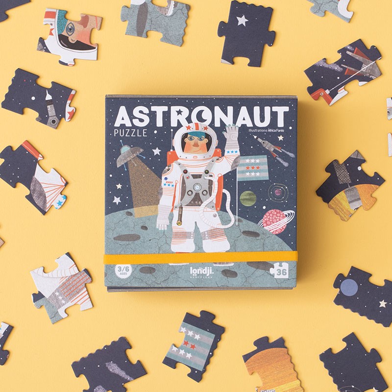 4015007 Londji Pocket Puzzle Astronaut 3-6 Jahre Covkreativ