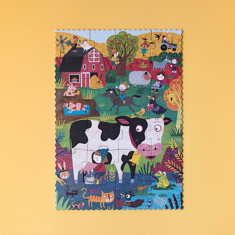 4015010 Londji Pocket Puzzle My Little Farm Bauernhof 3-5 Jahre Ergeb