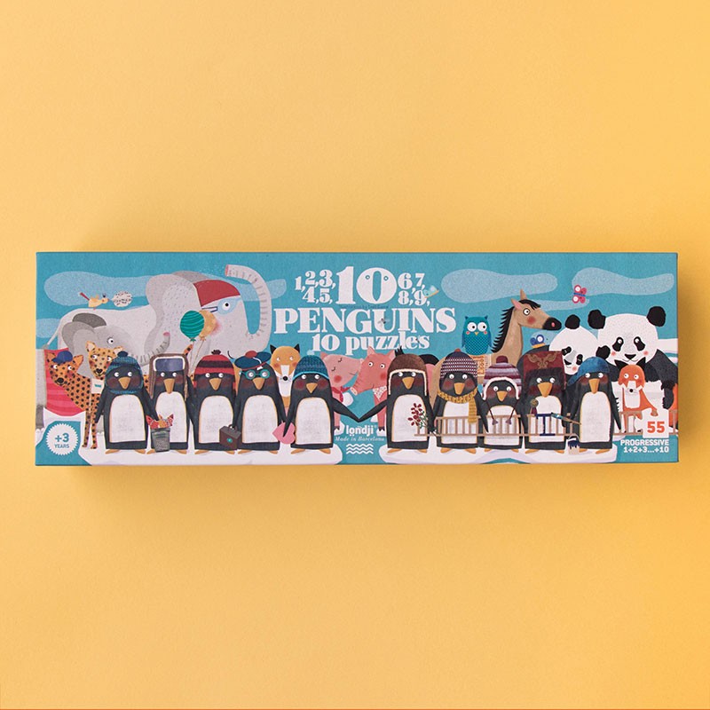 4015036 Londji Puzzle 10 Pinguine zählen lernen 3+ Cover