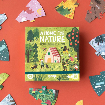 A home for Nature - Puzzle (4x10 Teile, 3+)