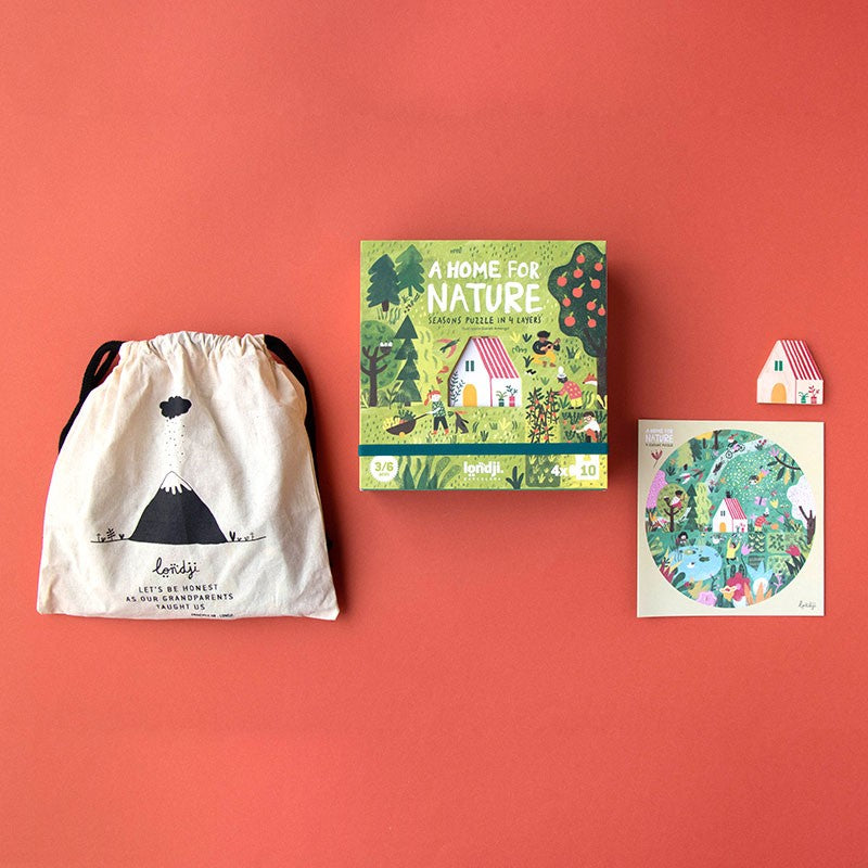 A home for Nature - Puzzle (4x10 Teile, 3+)