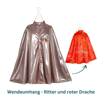 Ritter & roter Drache Wendecape
