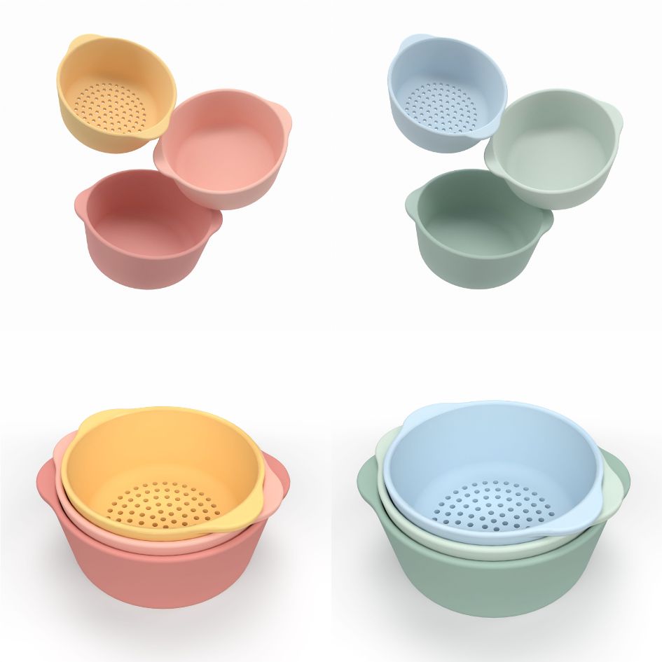 Sensorik Schüsseln & Sieb 3tlg.
