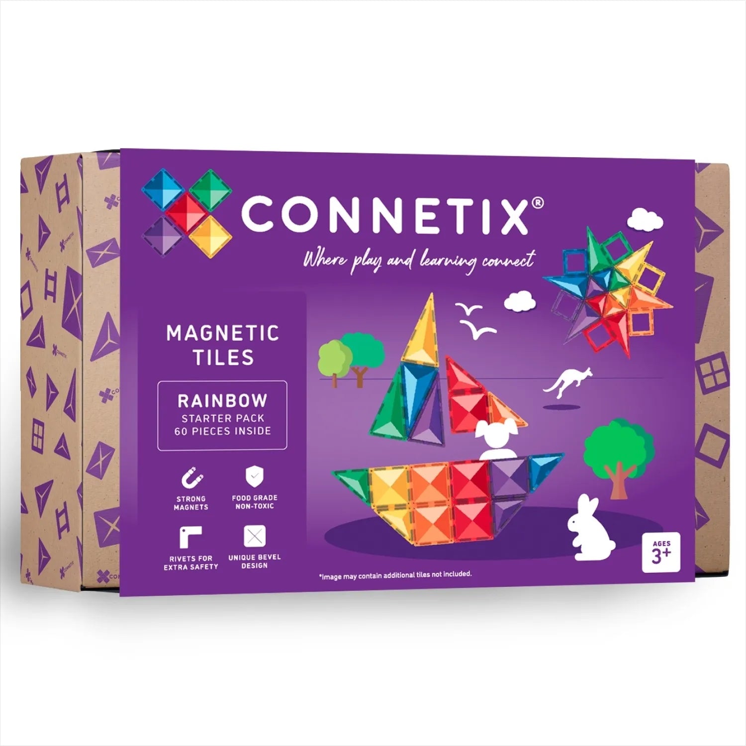 Connetix Magnetbausteine Rainbow Starter Pack 60 Teile