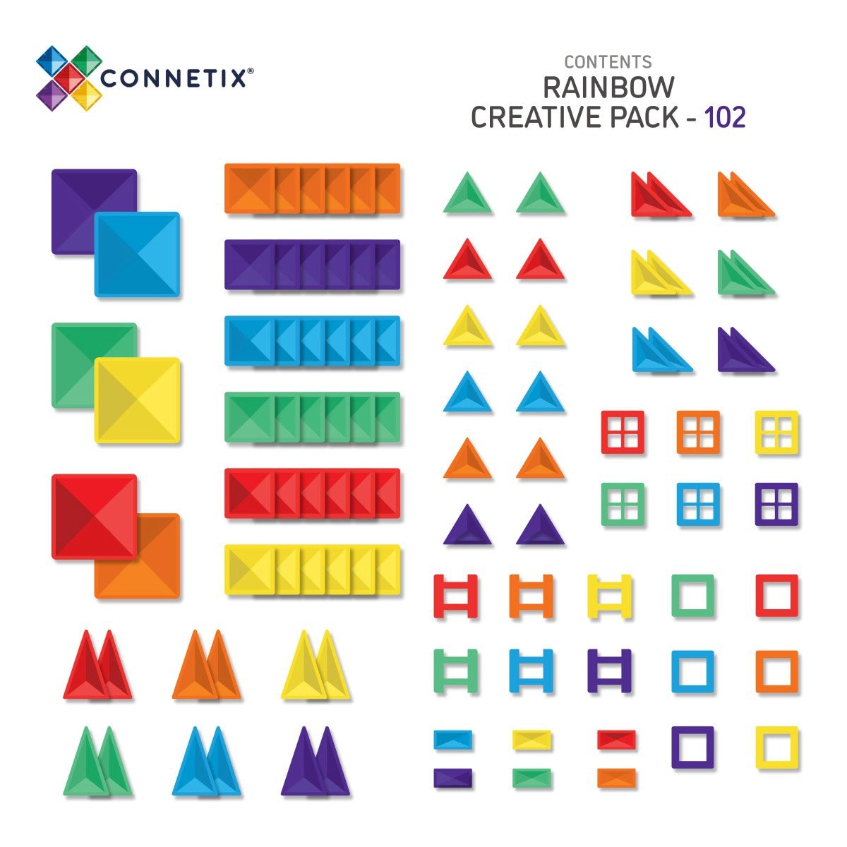 Connetix Magnetbausteine Rainbow Creative Pack 102 Teile