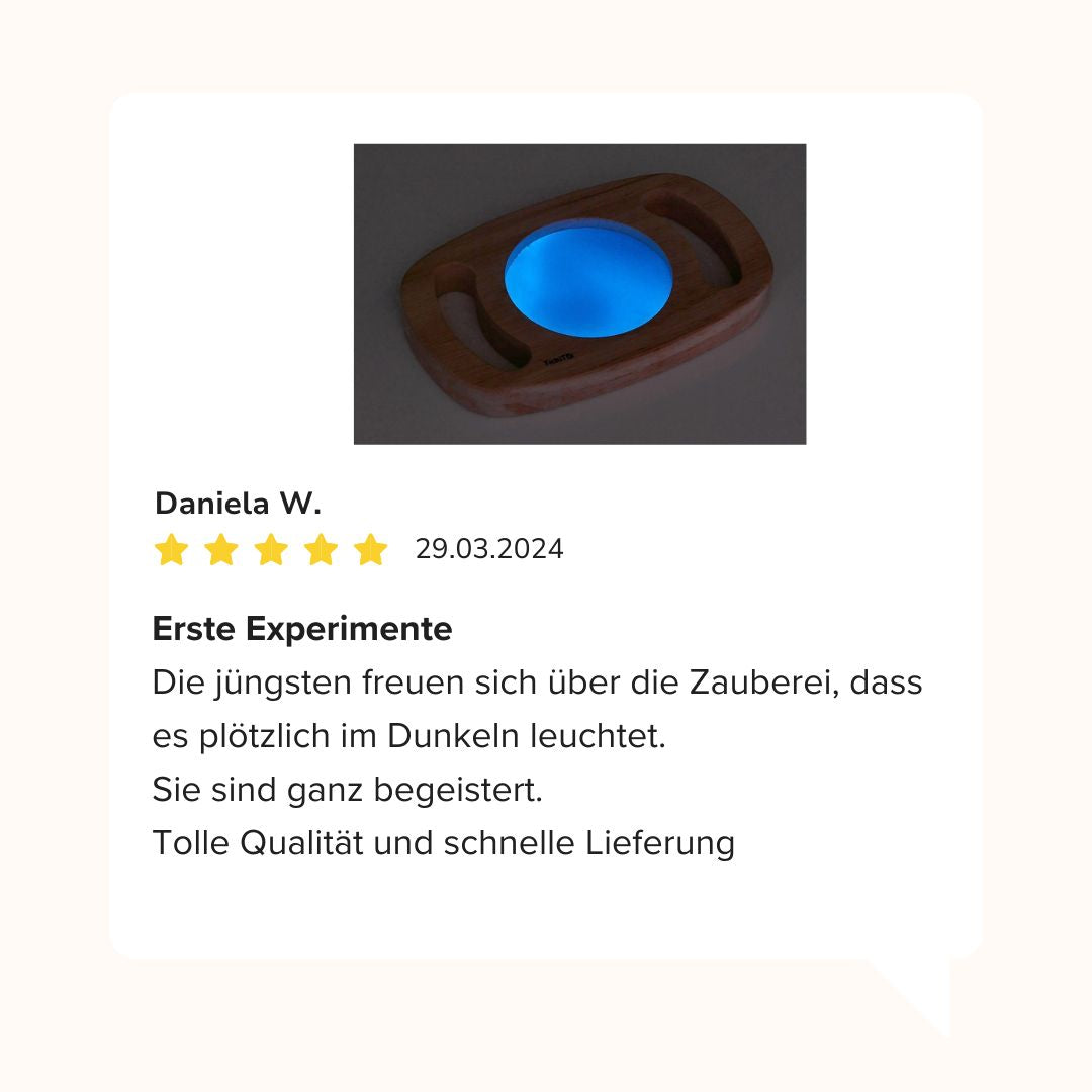 Leuchtzauber blau Rezension